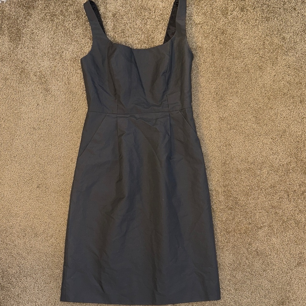 J. Crew Classic Black Midi Dress